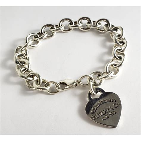 tiffany silver heart tag bracelet|tiffany 925 silver heart bracelet.